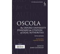 OSCOLA: The Oxford University Standard for Citation of Legal Authorities