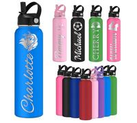Oscolewis Custom Water Bottle Personalized Stainless Steel Name Water Bottles 12 18 24 32 40oz Customized Engraved Insulated Bottle for Women Men Icon4