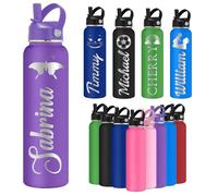 Oscolewis Custom Water Bottle Personalized Stainless Steel Name Water Bottles 12 18 24 32 40oz Customized Engraved Insulated Bottle for Women Men Icon2