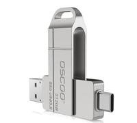 OSCOO 512GB USB Flash Drive,Up to 550MB/s-USB 3.2 Gen1 High-Speed Thumb Drive, Dual USB-C & USB-A Ports, Compatible with iPhone 15/16/17, Android Phones, Mac - Photo & Video Backup