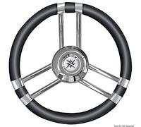 Osculati C soft polyurethane steering wheel black/SS 350 mm
