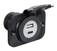 Osculati Twin Dual A-Type and C-Type USB Double Socket Panel Mount Charger 12/24