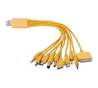 Osdhezcn 10 In 1 Mobile USB Cable Multi Charging Cable Multiple Charger Cable Multiple USB Fast Charging Cord 23cm/9.06in Travel Friendly USB Data Cable