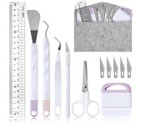 OSDUE 13 PCS Vinyl Weeding Tools, Craft Weeding Tools Set, Stainless Steel Plotter Accessories for Cricut/Silhouette/Siser/Oracal 631 651 751 Vinyl