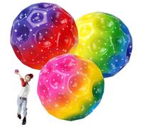 OSDUE 3 PCS Moon Ball, 6.5cm Extreme Space Ball, PU Bounce Sensory Balls, Ultra High Bouncing Sounds Meteor Space Balls with High Resilience for Kid Teens Pocket Money Toys
