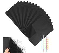OSDUE Black Carbon Paper, 200 Sheets Transfer Paper Black Graphite Transfer Papers with 5 Stylus for Tracing Drawing Patterns on Wood Fabric Canvas Lettering Sketching (A4/8.27 x 11.69 Inches)