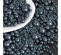 OSDUE Black Pearl Sprinkles, 85g Edible Pearl Sprinkles for Cake Decorating, Sugar Balls Cupcake Topper Decorations for Birthday Wedding Christmas Party Supplies