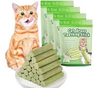 OSDUE Cat Grass Teething Stick, 24Pcs Dental Chew Sticks for Cats, Natural Cat Grass Sticks Molar Rod, Catnip Toys Natural Oral Cleaning for Increase Appetite,Hairball Removal