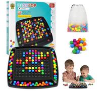 OSDUE Chessboard, Dual Duel, Rainbow Ball Elimination Chess Board, Colorful Ball Matching, 120pcs