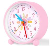 OSDUE Children's Alarm Clock,4 Inches Silent Non-Ticking Analog Quartz Alarm Clocks, Easy to Read Dial, Learn The Time for Boys Girls, Bedroom, School Gifts, Battery Powered