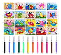 OSDUE Craft Supplies for Kids, 3D EVA Foam Sticker Puzzle Game, DIY Cartoon Animal Learning Education Toys for Toddler Kids Art Craft Kits (EVA Sticker Set 21PCS)