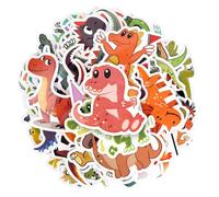 OSDUE Dinosaur Stickers for Kids,100Pcs Cute Cartoon Waterproof Stickers, Cute Trendy Aesthetic Sticker for Laptop Car Scrapbook Phone Skateboard Computer Wall Window, Kids Girls Boys Adults Gift