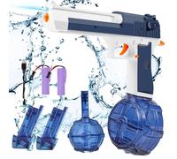 OSDUE Electric Water Gun,Up to 32 FT Long Range for Kids Adults,435 CC+60 CC+60 CC Large Capacity Automatic Electric Water Gun Toy for Summer Outdoor Swimming Pool Beach (Blue)