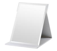 OSDUE Folding Tabletop Mirror - 12.5*17cm with PU Leather, Portable Travel & Desktop Vanity Mirror