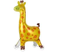OSDUE Giraffe Balloons for Kids, Giraffe Party Decorations, Foil Cute Walking Animal Balloons with Wheels for Kids Birthday Supplie Gift, Theme Party Party Decorations