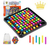 OSDUE Intellectual Chessboard, Dual Duel, Intellectual Chess Board, Rainbow Ball Elimination Game, Interactive Tabletop Strategy Game for Kid Adults (80PCS)