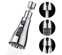 OSDUE Kitchen Tap Spray Head, 360° Swivel Spout, FM22 M24 Kitchen Sink Tap, Tap Faucet Attachment Spray with 3 Modes, Replacement Tap Bubbler Head Aerator,Tap Adapter Accessories,G1/2