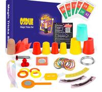 OSDUE Magic Tricks Magic Set, 12 PCS Kids Magic Kit for Ages 6-12 Year Old | with Instructions for Each Trick, Pretend Play, Christmas Birthday Boy Girl Gifts