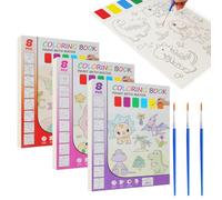 OSDUE Magic Water Coloring Book, Water Painting Books for Kids, Magic Painting Book with Paints, Art Craft Sets Birthday Drawing Gifts for 5 6 7 8 Year Old Boys Girls Children Stocking Fillers