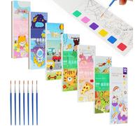OSDUE Magic Water Coloring Book, Water Painting Books for Kids, Magic Painting Book with Paints, Art Craft Sets Birthday Drawing Gifts for 5 6 7 8 Year Old Boys Girls Children Stocking Fillers