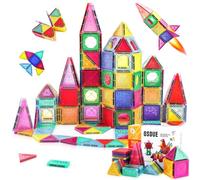 OSDUE Magnetic Tiles, 70pcs Magnetic Building Blocks for Kids, STEM Learning Educational Construction Toys Birthday Gifts for Boys Girls Age 3 4 5 6 7 Year Old, Sensory Montessori Toys