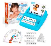OSDUE Matching Letter Set, Early Learning Montessori Educational Set | Word Math Puzzle, 64 Words 32 Cards For Cultivating Cognition & Understanding Reading Beginner Teaching Birthday Gifts