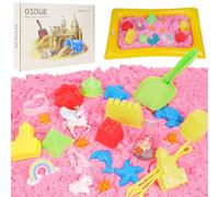 OSDUE Mermaid Magic Play Sand Set, Mermaid Gifts & Toys for Girls Boys with 1000g Sensory Play Colored Sand, Sand Art Kits Birthday Christmas Presents for Girls 3 4 5 6 7 8 Year Old