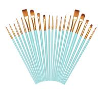 OSDUE Paint Brushes, 20 PCS Art Paint Brush Set | Nylon Hair Artist Paint Brushes, for Acrylic Oil Watercolor Gouache Face Painting, Different Sizes for Artists, Adults