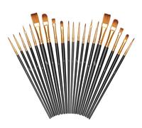 OSDUE Paint Brushes, 20 PCS Art Paint Brush Set Nylon Hair Artist Paint Brushes or Acrylic Oil Watercolor Gouache Face Painting, Different Sizes for Artists, Adults and Kids