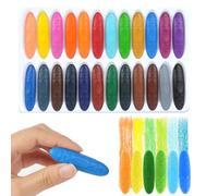 OSDUE Peanut Crayons for Toddlers, 24 Colors Non-Toxic Crayons for Kids, Washable Unbreakable Easy-Grip Colouring Art Supplies Toys for Kids Ages 2+, Safe Toddler Coloring Art Gift