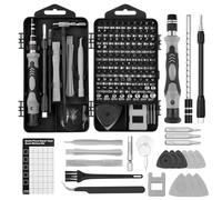 OSDUE Precision Screwdriver Set, 124 in 1 Magnetic Small Screwdriver Set, Professional Repair Tool Kit, for iPhone iPad Computer Laptop MacBook Phone Tablet Glasses Doorbell Watch PS4 PS5, Grey