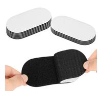 OSDUE Self Adhesive Hook and Loop Tape 10Pairs 5x10cm for DIY, Black | Heavy Duty Double Sided Sticky Tape Reusable Sticky Back Fastening Tape Reusable Wall Fastener for DIY, School, Office