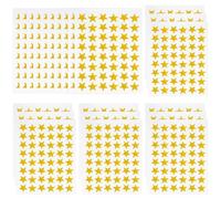OSDUE Star Stickers for Kids, 1920 PCS 40 Sheets Mini Teacher Reward Sticky Scrapbook Stars for Arts Crafts, Gold Star Papeterie Stickers - Gifts for Christmas Decor