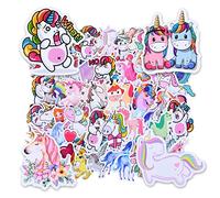 OSDUE Unicorn Stickers for Kids,50Pcs Cute Cartoon Waterproof Stickers, Cute Trendy Aesthetic Sticker for Laptop Car Scrapbook Phone Skateboard Computer Wall Window, Kids Girls Boys Adults Gift