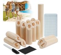 OSDUE Viking Games Set, Finnish Tossing Game, Wooden Game with Natural Wood, Fun and Engaging for Parties, Picnics and Gatherings, Outdoor Games, Adults & Children