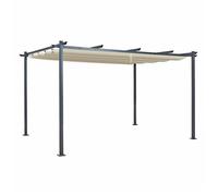 Oseasons Acorn 4m x 3m Rectangular Pergola in Creamy White in Cream Oseasons Cream