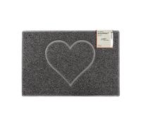 Oseasons Heart Embossed Outdoor-Use Doormat in Grey | Size: 40 cm x 60 cm Oseasons Grey 40 cm x 60 cm