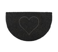 OSeasons Heart Half Moon Doormat In Black