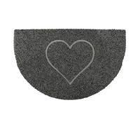 Oseasons Heart Half Moon Doormat in Grey - Grey - Medium