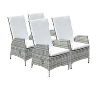 Oseasons Lisbon (Pack Of 4) Rattan Reclining Dining Chair In Mixed Grey