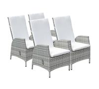 Oseasons Lisbon (Pack Of 4) Rattan Reclining Dining Chair In Mixed Grey