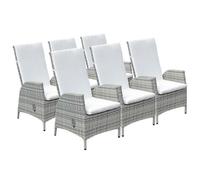 Oseasons Lisbon (Pack Of 6) Rattan Reclining Dining Chair In Mixed Grey