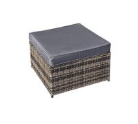 OSeasons Malta Rattan Footstool In Walnut Grey