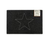 Oseasons Star Large Embossed Doormat in Black - Black - Large
