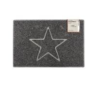 Oseasons Star Large Embossed Doormat in Grey - Grey - Vinyl - 1