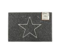 Oseasons Star Large Embossed Doormat in Grey - Grey - Large