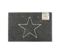 Oseasons Star Large Embossed Doormat in Grey - Grey - Vinyl - 1