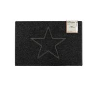 Oseasons Star Medium Embossed Doormat in Black - Black - Vinyl - 1