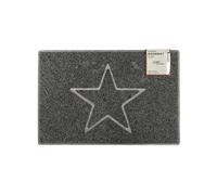 Oseasons Star Small Embossed Doormat in Grey - Grey - Small
