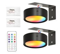 Oseczmut 2 Pack Picture Lights for Wall, Wireless Rechargeable Magnetic LED Pain-ting Light, Battery Painting Lig-hts, Painting Frame Lights with Remote Dimmable and Timer, Art Display Light